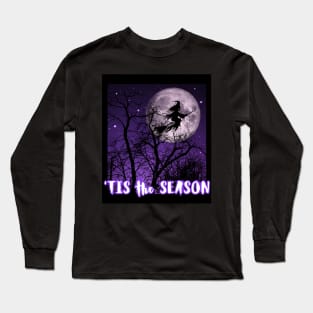 Witch on Broom by the Light of the Moon. Long Sleeve T-Shirt